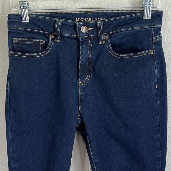 Michael Kors Izzy Skinny Jeans Women's 8 Mid Rise Dark Wash Stretch Denim - Picture 2 of 6